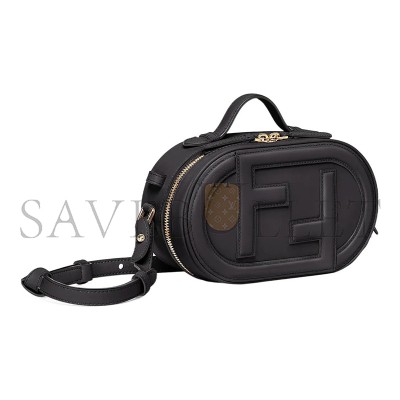 FENDI VITELLO GRACE MATTE O'LOCK MINI CAMERA CASE LIGHT BLACK 8BS058A5DYF0KUR (21*13*8cm)